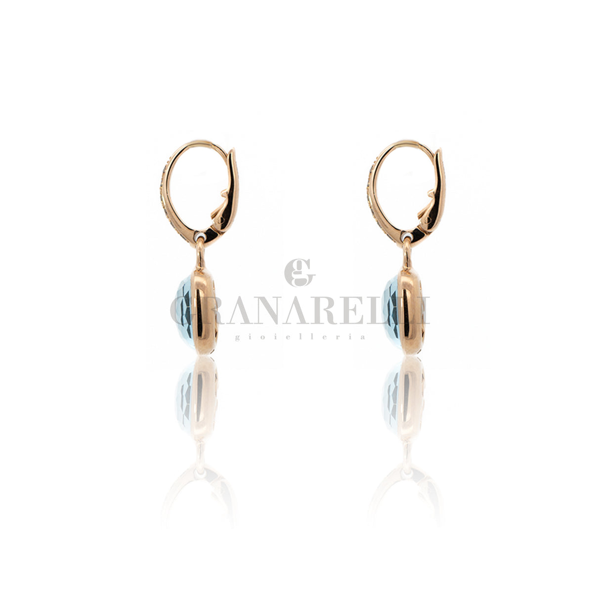 Boucles d'oreilles traînantes avec diamants