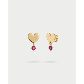 Orecchino lobo cuore con punto luce-Orecchini-RUE DES MILLE-Gioielleria Granarelli