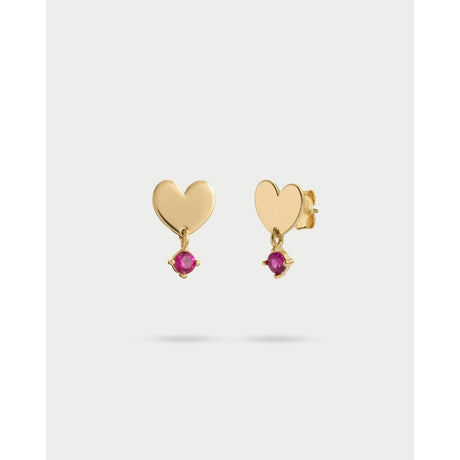 Orecchino lobo cuore con punto luce-Orecchini-RUE DES MILLE-Gioielleria Granarelli