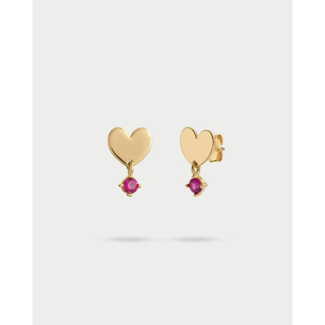 Orecchino lobo cuore con punto luce-Orecchini-RUE DES MILLE-Gioielleria Granarelli