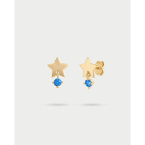 Orecchino lobo stelle con punto luce-Orecchini-RUE DES MILLE-Gioielleria Granarelli