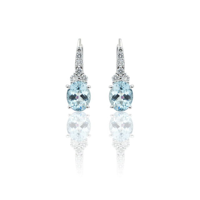 Orecchini Orecchini Acquamarina 3.22kt e Diamanti CRIVELLI