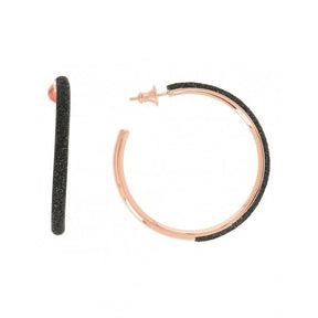 Orecchini Argento Rosato con Polvere di Sogni Black-Orecchini-PESAVENTO- [SKU] -Gioielleria Granarelli