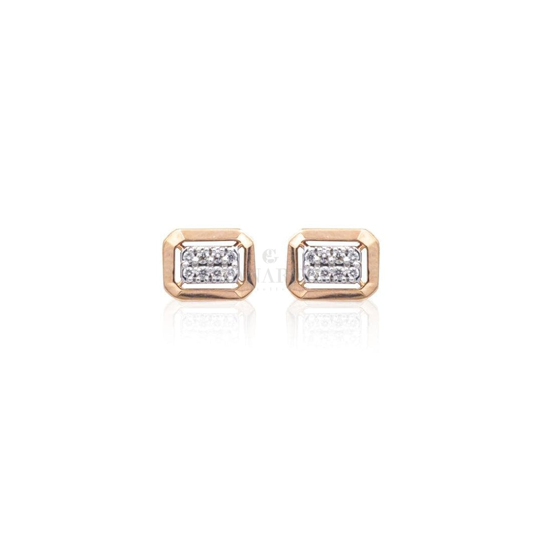 Orecchini Baguette in Oro Rosa con Diamanti-Orecchini-CRIVELLI- [SKU] -Gioielleria Granarelli