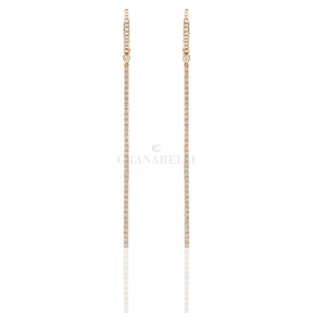 Orecchini Barretta di diamanti in Oro Rosa-Orecchini-CRIVELLI-Gioielleria Granarelli