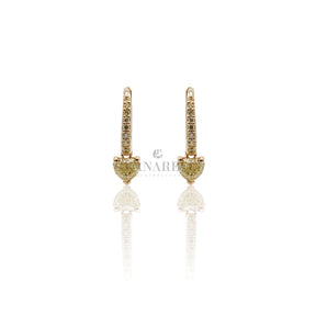 Orecchini Boccola Diamante Fancy taglio Cuore 0.99kt-RECARLO-E67BO021/G097FA-Gioielleria Granarelli