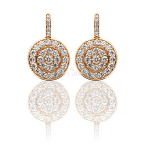 Orecchini Boccola Tondo con Diamanti in Oro Rosa-Orecchini-CRIVELLI-Gioielleria Granarelli