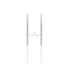 Orecchini Cerchi Di Diamanti In Oro Bianco-Orecchini-CRIVELLI-Gioielleria Granarelli