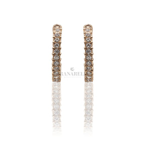 Orecchini Cerchi Diamanti 0.70kt in Oro Rosa-Orecchini-CRIVELLI-Gioielleria Granarelli