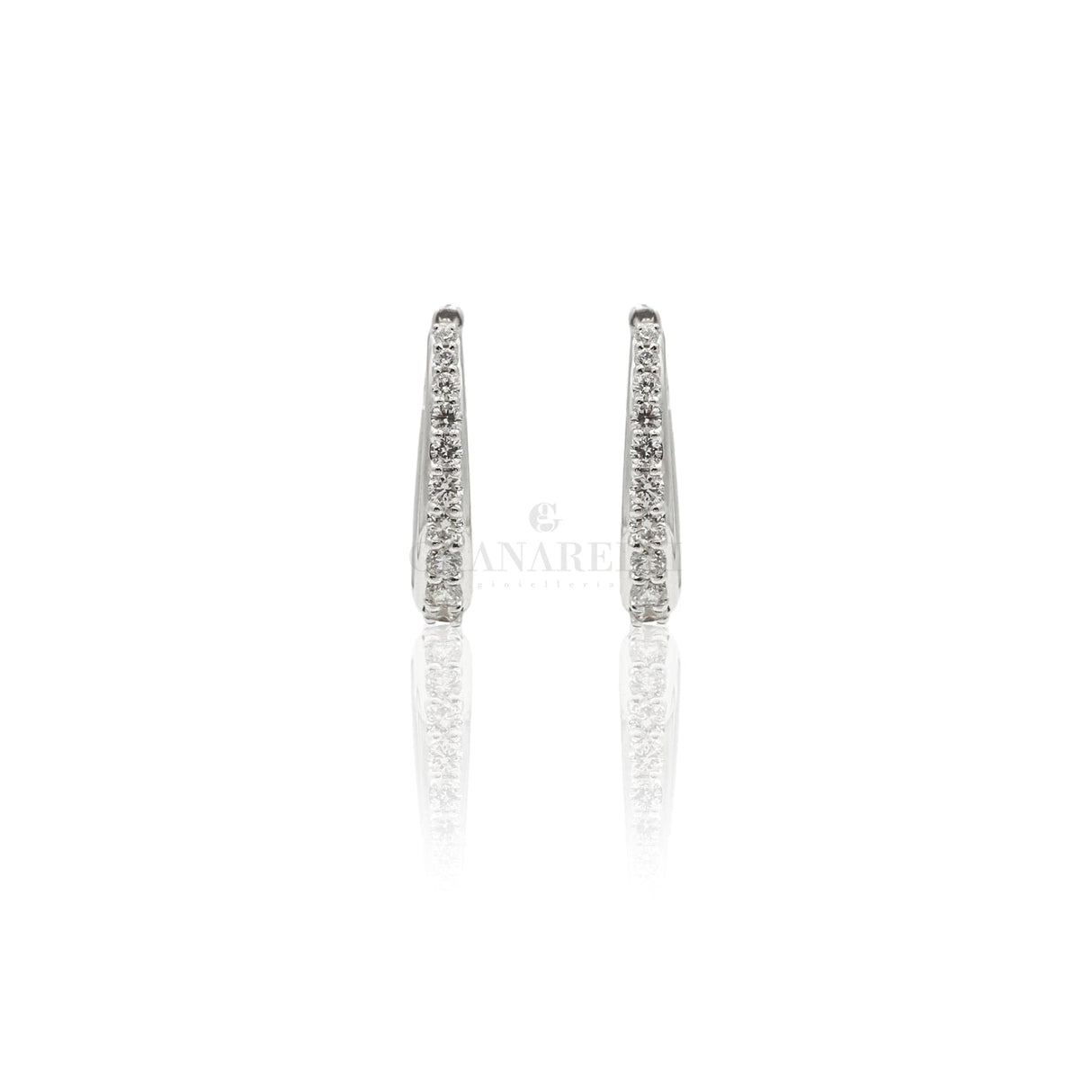 Cerchi Diamanti in Oro Bianco-Orecchini-CRIVELLI- [SKU] -Gioielleria Granarelli