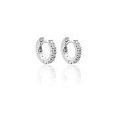 Orecchini Cerchi con Diamanti Bianchi 0.20kt in Oro Bianco-Orecchini-GRANARELLI-Gioielleria Granarelli
