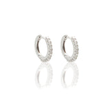 Orecchini Cerchi con Diamanti Bianchi 0.38kt in Oro Bianco-Orecchini-GRANARELLI-Gioielleria Granarelli