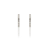 Orecchini Cerchi con Diamanti Bianchi 0.38kt in Oro Bianco-Orecchini-GRANARELLI-Gioielleria Granarelli