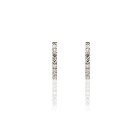 Orecchini Cerchi con Diamanti Bianchi 0.38kt in Oro Bianco-Orecchini-GRANARELLI-Gioielleria Granarelli