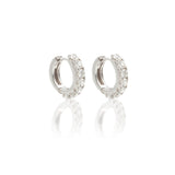 Orecchini Cerchi con Diamanti Bianchi 1.14kt in Oro Bianco-Orecchini-GRANARELLI-Gioielleria Granarelli
