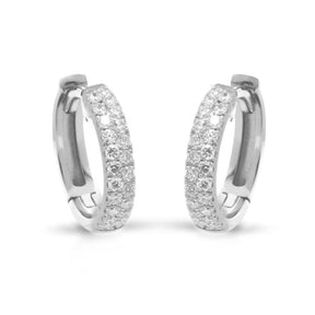 Orecchini Cerchi con Diamanti-Orecchini-BUONOCORE- [SKU] -Gioielleria Granarelli