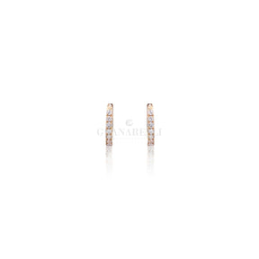 Orecchini Cerchi con Diamanti in Oro Rosa-Orecchini-CRIVELLI- [SKU] -Gioielleria Granarelli