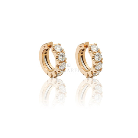 Orecchini Orecchini Cerchi con Diamanti in Oro Rosa CRIVELLI