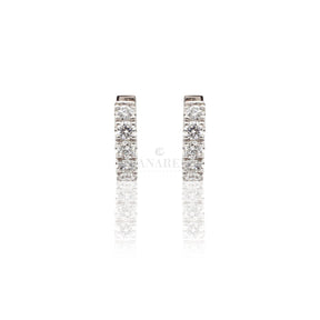 Orecchini Cerchi di Diamanti in Oro Bianco-Orecchini-CRIVELLI-Gioielleria Granarelli