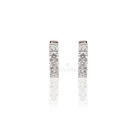 Orecchini Cerchi di Diamanti in Oro Bianco-Orecchini-CRIVELLI-Gioielleria Granarelli