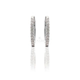 Orecchini Ovali Diamanti Bianchi 0.54t in Oro Bianco-Orecchini-GRANARELLI-Gioielleria Granarelli