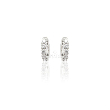 Orecchini Cerchi in Oro Bianco con Diamanti-Orecchini-CRIVELLI-Gioielleria Granarelli