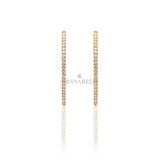 Orecchini Cerchio Diamanti in Oro Rosa