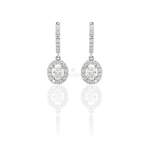 Orecchini Cerchio Pendente Diamanti in Oro Bianco-Orecchini-CRIVELLI-Gioielleria Granarelli
