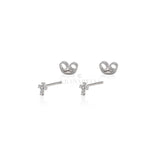 Orecchini Croce in Oro Bianco e Diamanti-Orecchini-CRIVELLI- [SKU] -Gioielleria Granarelli