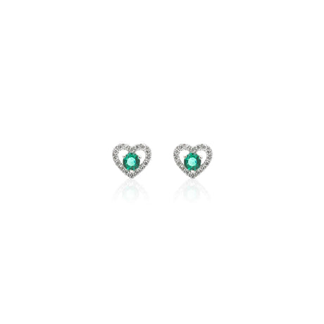 Orecchini Cuore Smeraldo-Orecchini-CRIVELLI- [SKU] -Gioielleria Granarelli