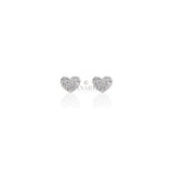 Orecchini Cuore pavé Diamanti in oro bianco-Orecchini-CRIVELLI-Gioielleria Granarelli