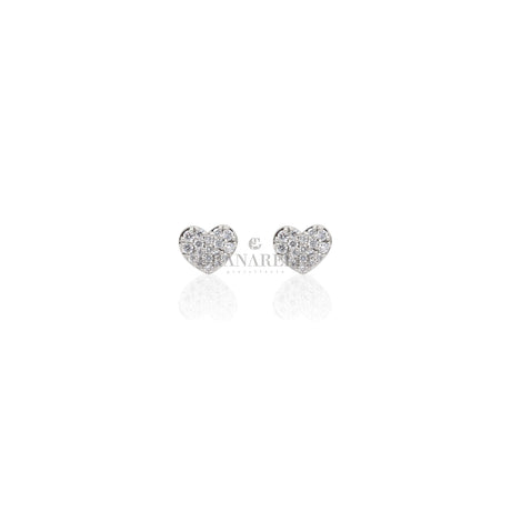 Orecchini Cuore pavé Diamanti in oro bianco-Orecchini-CRIVELLI-Gioielleria Granarelli
