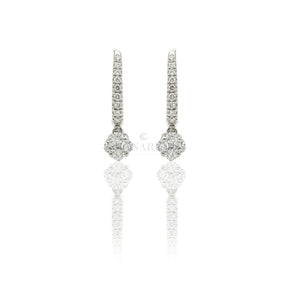 Orecchini Orecchini Diamante Pendente in Oro Bianco CRIVELLI