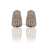 Orecchini Diamanti brown Pavè in Oro Rosa-CRIVELLI-117-or139-BW-Gioielleria Granarelli