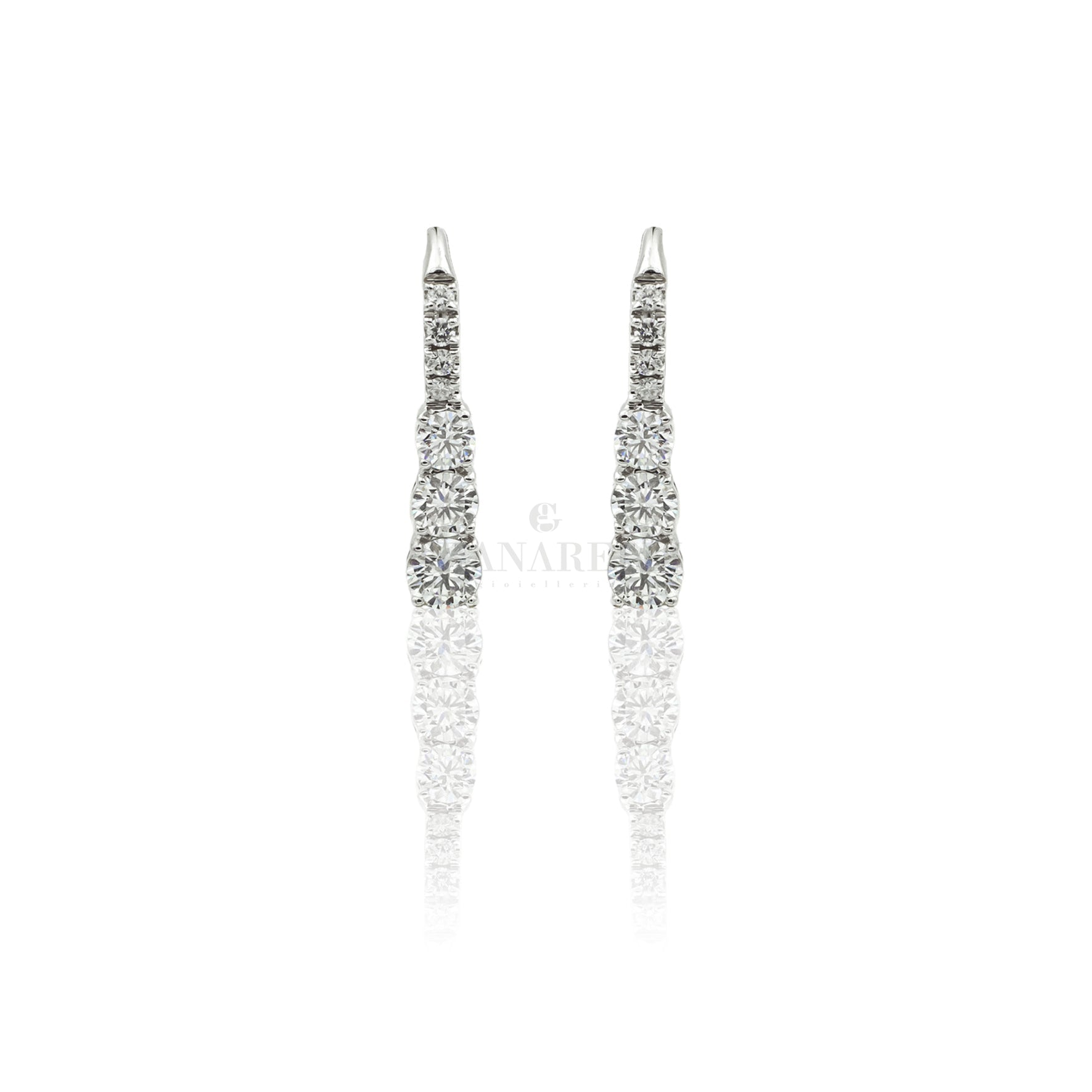 Forum Novelties Orecchini A Strass Finti – Argento – Accessorio Anni '70 Per Feste A Tema - 3
