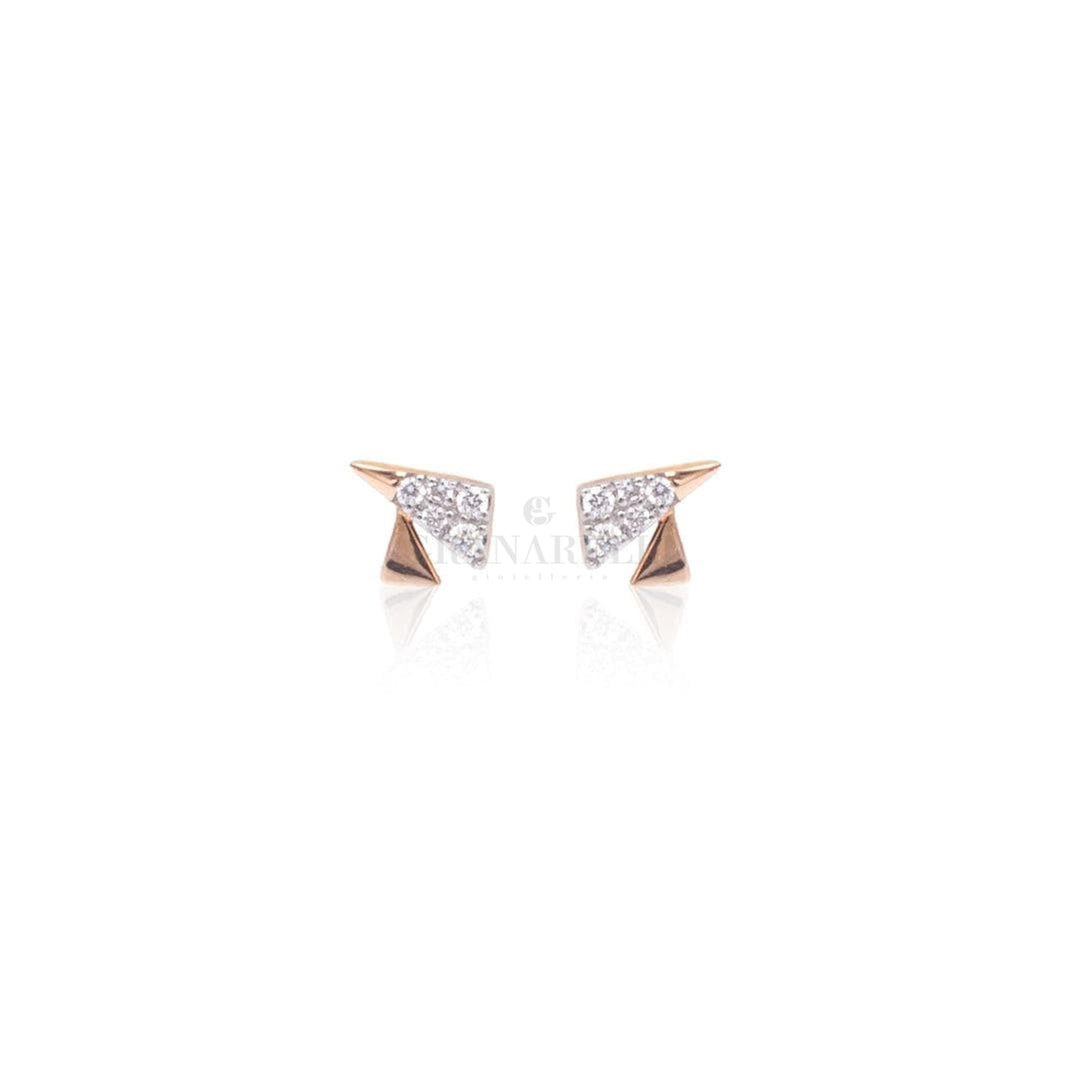 Orecchini Fantasia in Oro Rosa e Diamanti-Orecchini-CRIVELLI- [SKU] -Gioielleria Granarelli