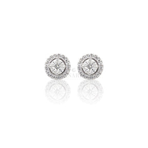 Orecchini Illusione in Oro Bianco e Diamanti-Orecchini-CRIVELLI- [SKU] -Gioielleria Granarelli