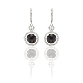 Orecchini Orecchini Onice e Diamanti in Oro Bianco CRIVELLI