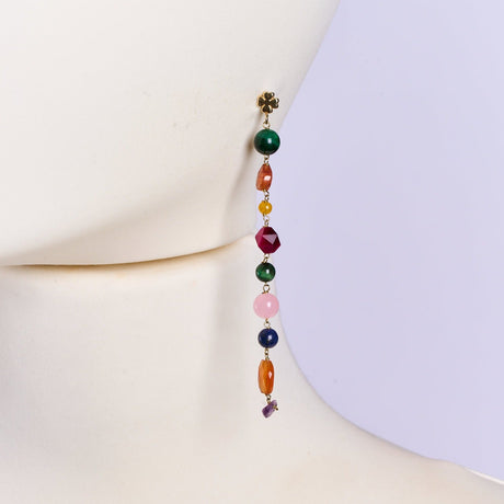 Orecchini Pendenti Pietre Multicolore-Orecchini-AMLÈ-Gioielleria Granarelli