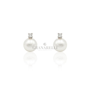 orecchini Perla con diamante Ø 7-7.5 mm AKOYA-Orecchini-GRANARELLI-Gioielleria Granarelli