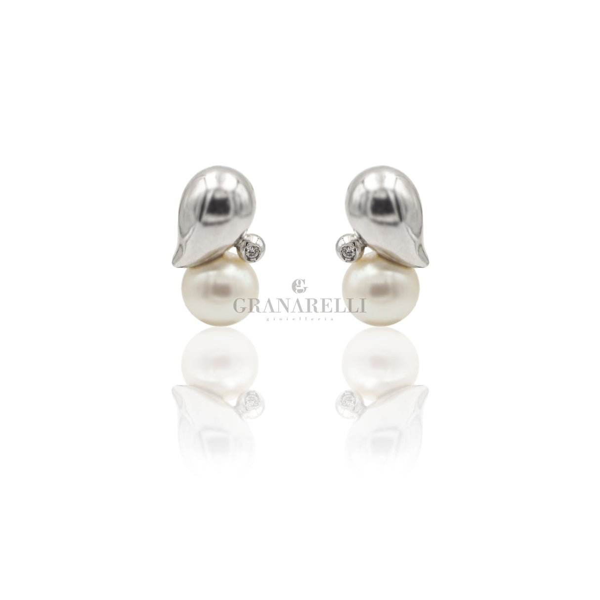 Orecchini Perla con diamante fantasia AKOYA-Orecchini-GRANARELLI-Gioielleria Granarelli