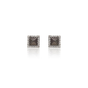 Orecchini Orecchini Piramide Diamanti Bianchi in Oro Brunito CRIVELLI