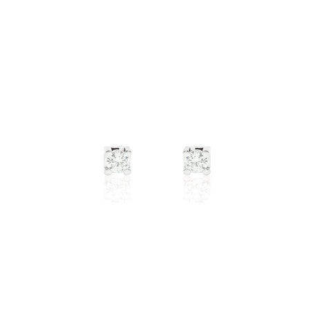 Orecchini Punto Luce 0.08kt Con Castone Quadrato-Orecchini-GRANARELLI-Gioielleria Granarelli