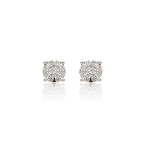 Orecchini Punto luce 0.36kt Illusione in oro bianco-Orecchini-GRANARELLI-Gioielleria Granarelli