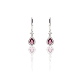 Orecchini Orecchini Rubini e Diamanti in Oro Bianco CRIVELLI