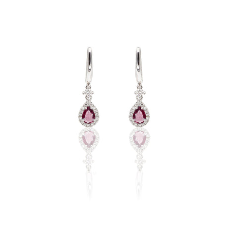 Orecchini Orecchini Rubini e Diamanti in Oro Bianco CRIVELLI