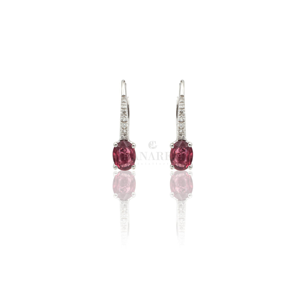 Orecchini Orecchini Rubini e Diamanti in Oro Bianco CRIVELLI