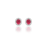 Orecchini Rubini ovali e diamanti-Orecchini-GRANARELLI-Gioielleria Granarelli