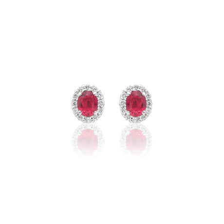 Orecchini Rubini ovali e diamanti-Orecchini-GRANARELLI-Gioielleria Granarelli
