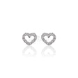 Orecchini Silhouette Cuore in Oro Bianco e Diamanti-Orecchini-CRIVELLI- [SKU] -Gioielleria Granarelli